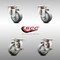 Service Caster 3 Inch 316SS Thermoplastic Rubber Wheel Swivel Top Plate Caster Brakes SCC, 2PK SCC-SS31620S314-TPRB-2-TLB-2 - alternate 5